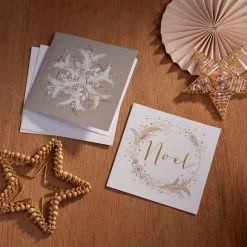 Promo 🔔 Dunelm Pack of 10 Boho Duo 🎄 Christmas Cards 🛒