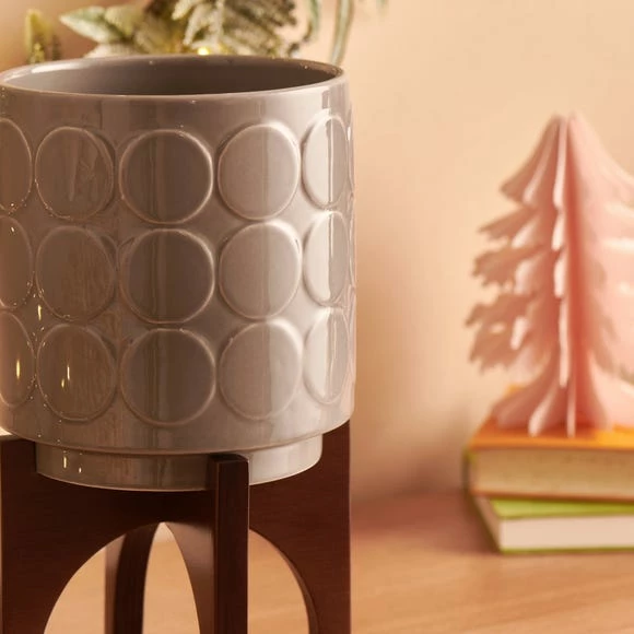 Discount ๐ Dunelm Elements Medium Plant Pot on Stand ๐คฉ - Image 2