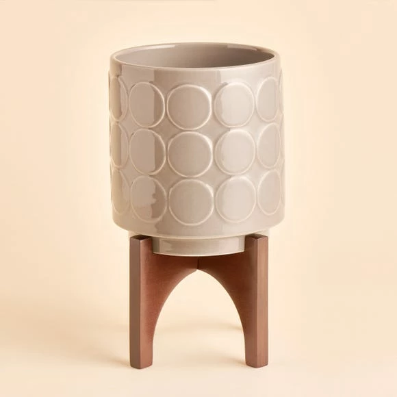 Discount ๐ Dunelm Elements Medium Plant Pot on Stand ๐คฉ - Image 3