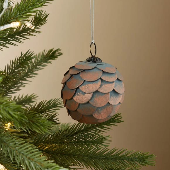Promo โญ Dunelm Grey and Brown Fin Ball Paper Decoration โค๏ธ
