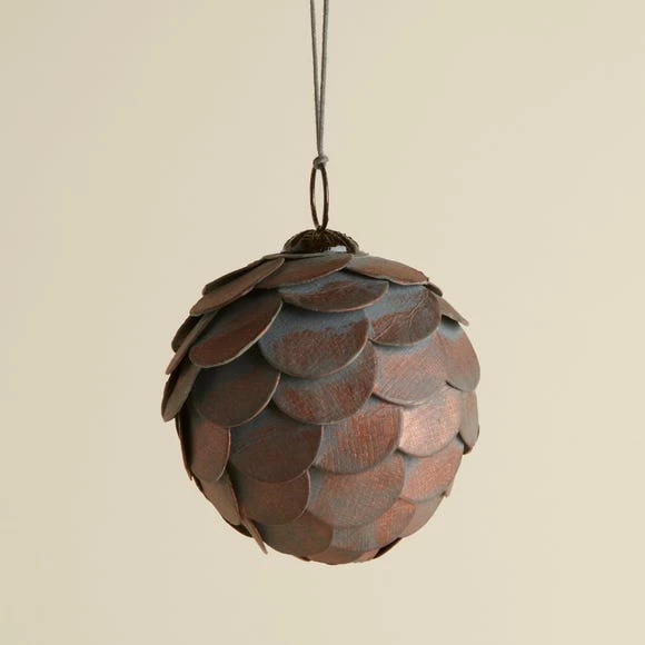 Promo โญ Dunelm Grey and Brown Fin Ball Paper Decoration โค๏ธ - Image 3