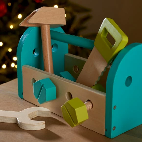 Buy ๐ Dunelm Wooden 14 Piece Tool Box ๐ - Image 2