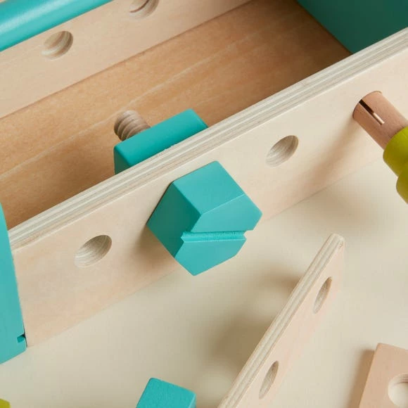 Buy ๐ Dunelm Wooden 14 Piece Tool Box ๐ - Image 4