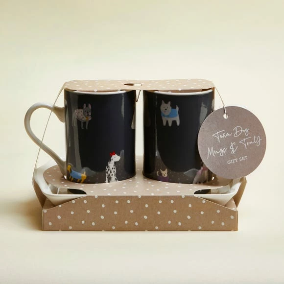 Wholesale ๐ Dunelm ๐ Dogs Twin Tea Set Mugs and Tray ๐คฉ - Image 3