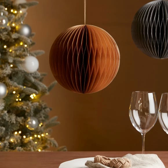 Best Sale ๐ Dunelm 20cm Gold Paper Hanging Decoration ๐