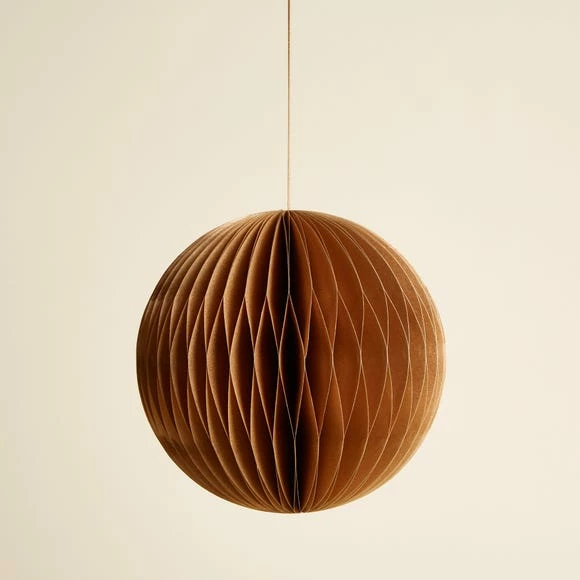 Best Sale ๐ Dunelm 20cm Gold Paper Hanging Decoration ๐ - Image 3