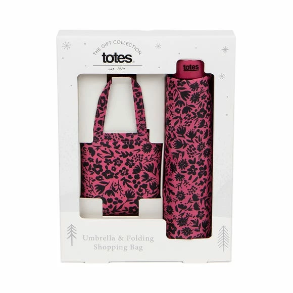 Top 10 ❤️ Totes totes Pink Floral Supermini Umbrella and Folding Shopper Gift Set 👏 - Image 5