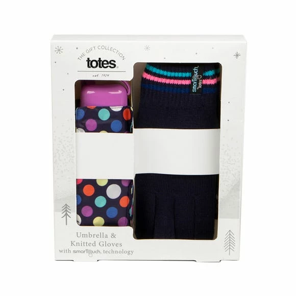 Discount 🥰 Totes totes Multicoloured Spots Compact Umbrella and Glove Set ❤️ - Image 4