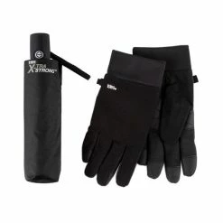 Cheap ⌛ Totes totes Xtra Strong Umbrella and Glove Set Black ⌛