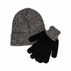 New 😉 Totes totes Mens Black Hat and Glove Set 🎁