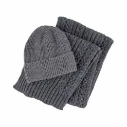 Best Pirce ⌛ Totes totes Mens Charcoal Knitted Hat and Scarf Set ❤️